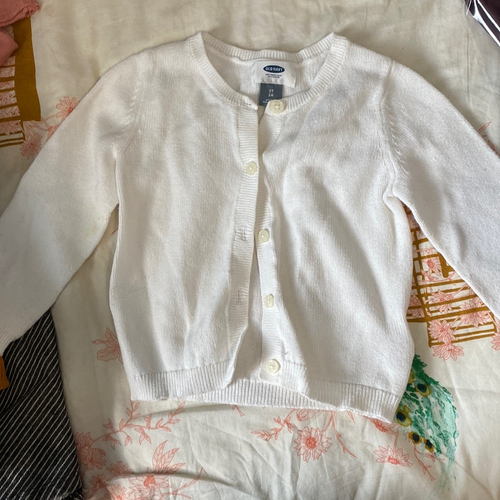Old Navy White Cardigan- 2T